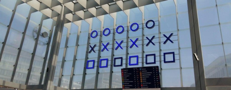 Binary Train Station Clock